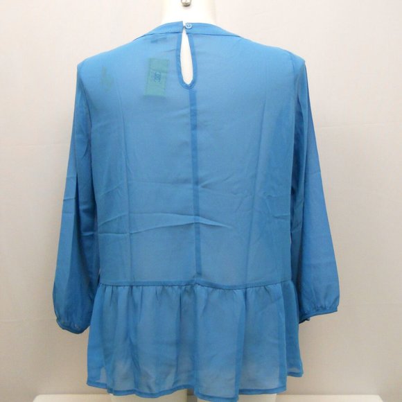 C.O.C. Ladies Top Embellished-Beaded-Neck Turquoise Plus Size 3XL NWT - Picture 6 of 6